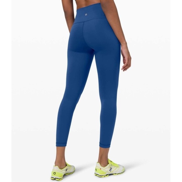lululemon athletica Pants - Lululemon Wunder Train High-Rise Tight 25" Blue size 8 leggings